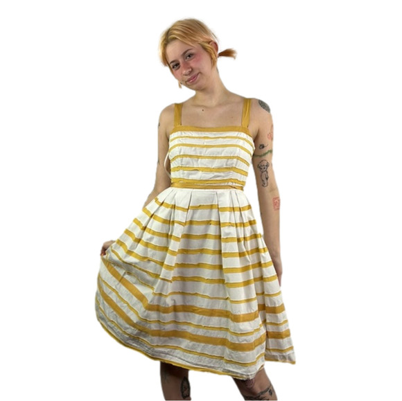 Anthropologie Moulinette Soeurs Cotton Sundress with Waist Tie - Picture 1 of 13